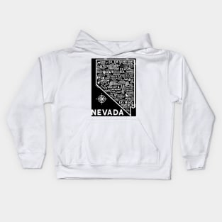 Nevada Map Kids Hoodie